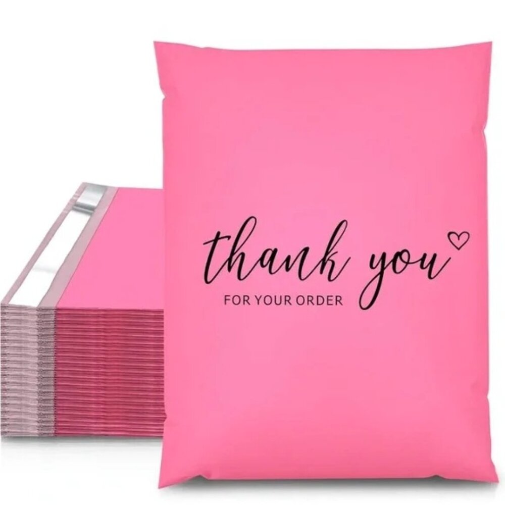 10 pcs Poly Mailers 10x13 Inch Pink Premium Shipping Bags